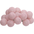 Atmosphera lichtslinger met katoenen balletjes, roze, 16 ballen