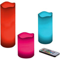 Atmosphera LED stompkaarsen, set van 3 met afstandsbediening