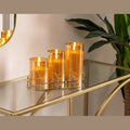 Atmosphera led-kaarsen met flikkereffect, amber, set van 3