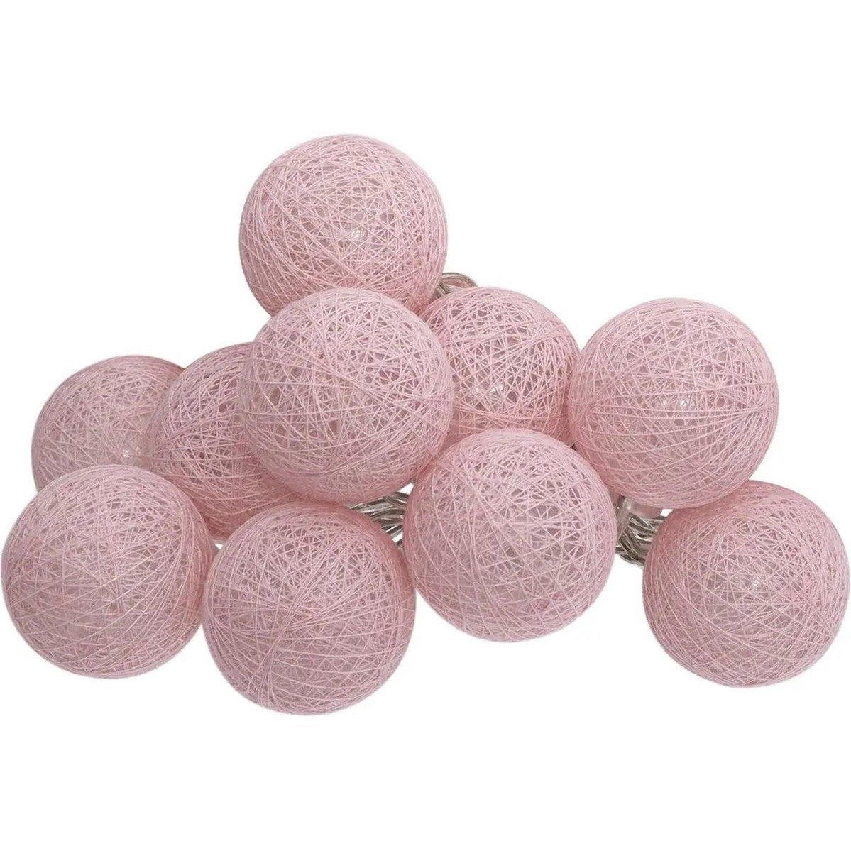 Atmosphera LED-slinger met 10 lichtroze bollen, 1,5 m