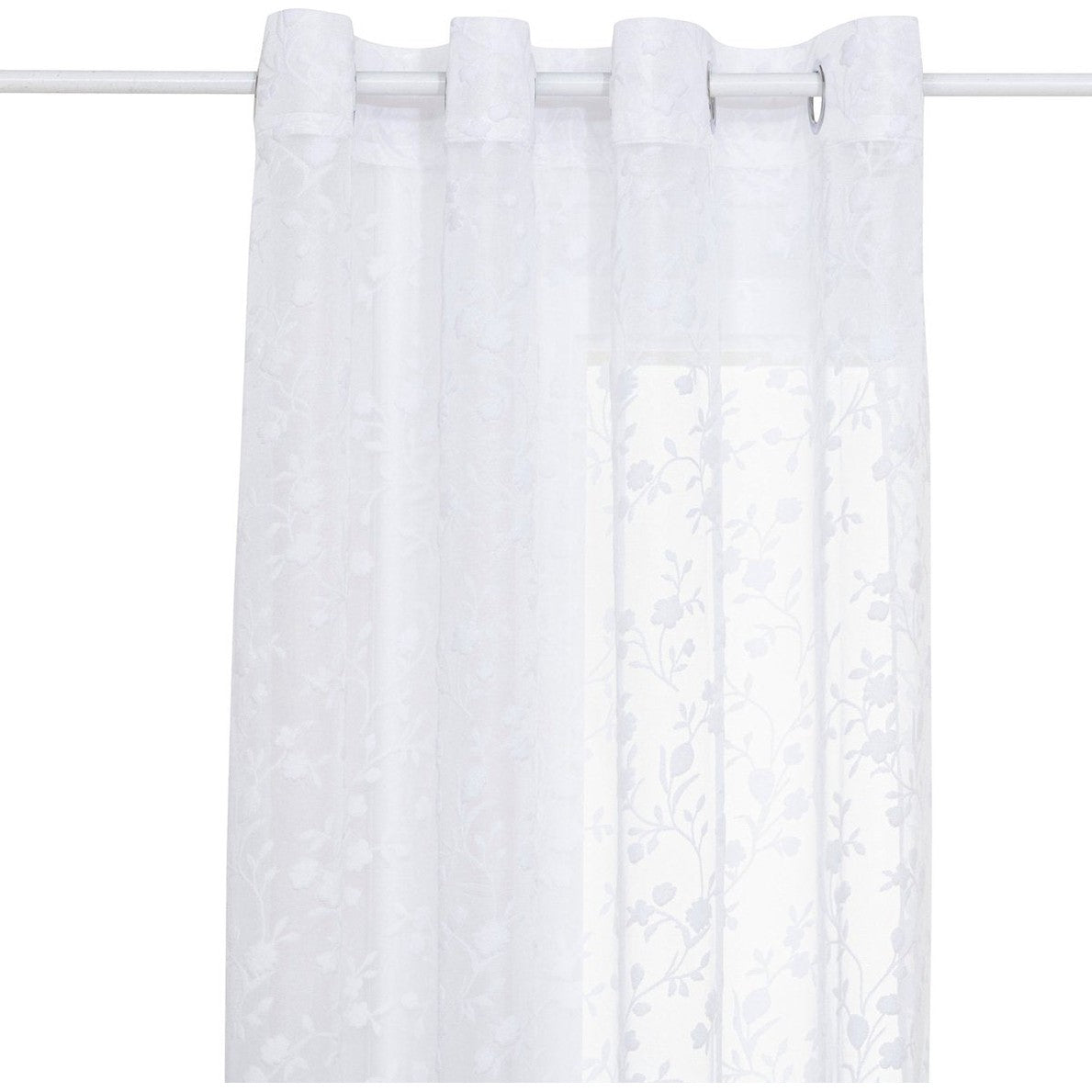 Atmosphera Lazi transparant gordijn 140 x 240 cm, wit, met motief