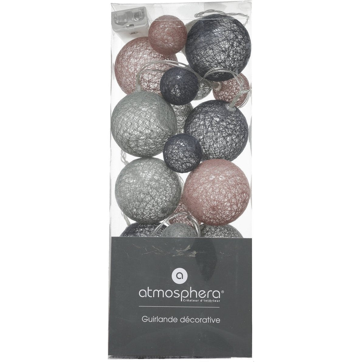 Atmosphera lichtslinger, 20 bolletjes, multicolor, 210 cm