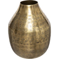 Atmosphera metalen vaas goudkleurig, H 14 cm, Ø 10 cm