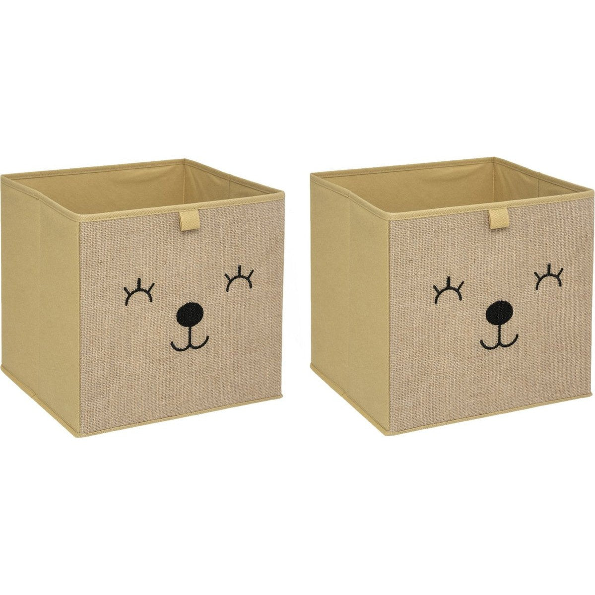 Atmosphera opbergmanden beer voor kinderen, 30 cm, set van 2