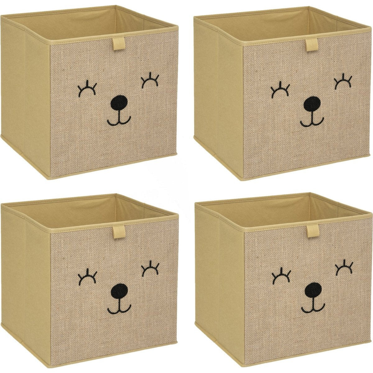 Atmosphera kinder-opbergmanden beer, set van 4, 30 cm