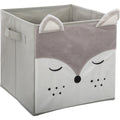 Atmosphera opbergmand vos voor kinderen, grijs, 30 x 30 cm