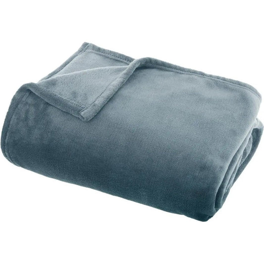 Atmosphera - Plaid - Fleece - Deken - Blauw - 130 x 180 cm