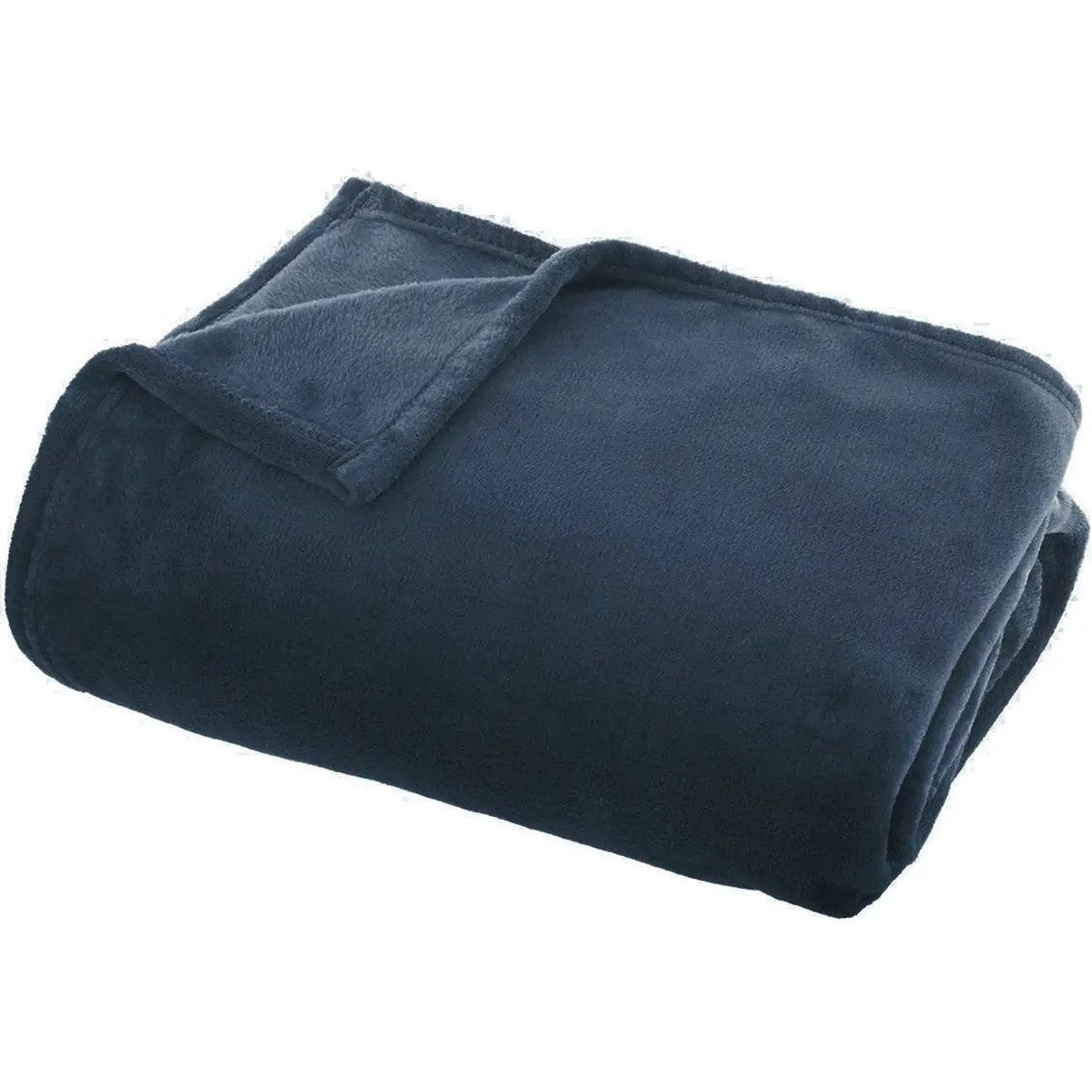 Atmosphera fleece plaid, grijsblauw, 130 x 180 cm