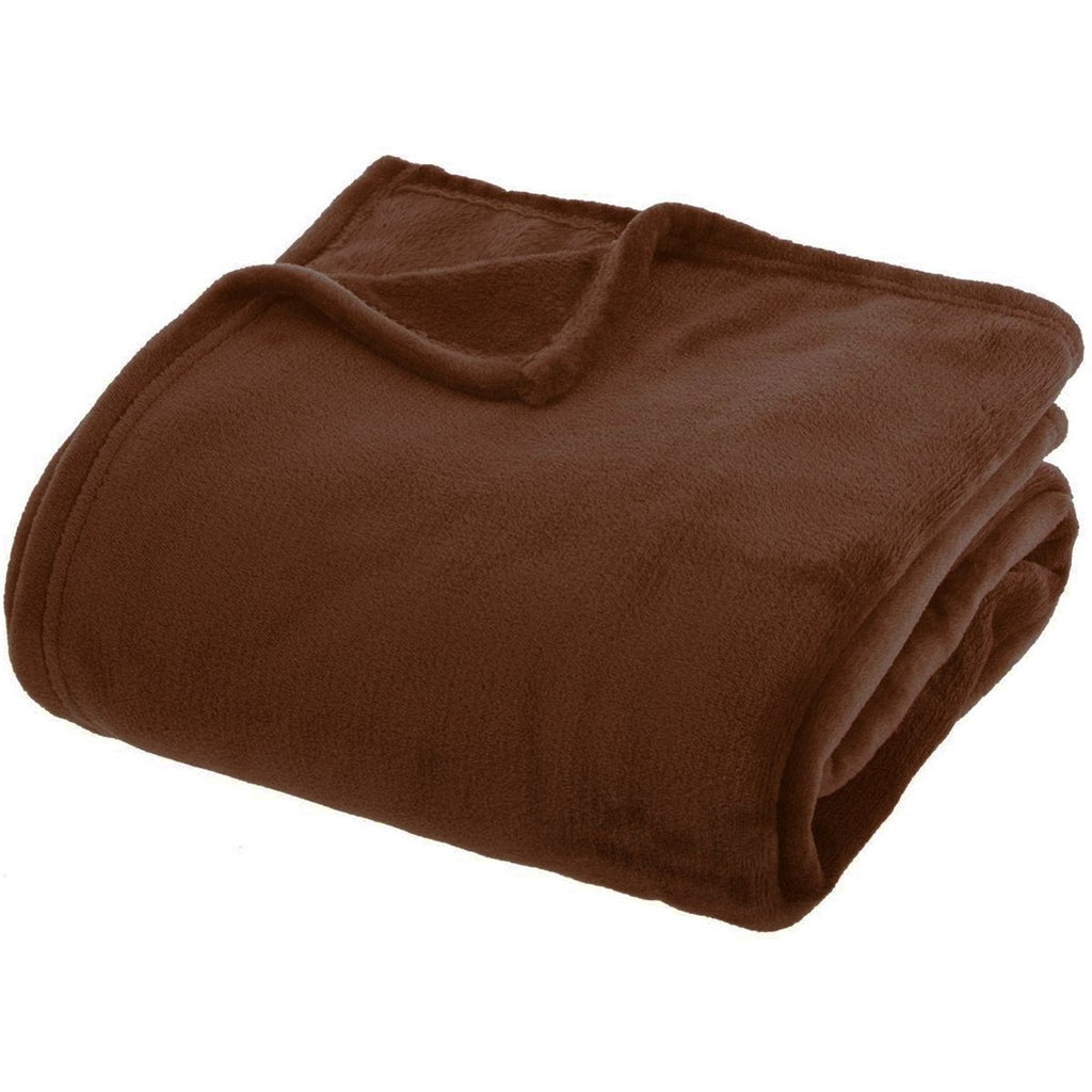 Atmosphera fleece plaid 180 x 230 cm, bruin