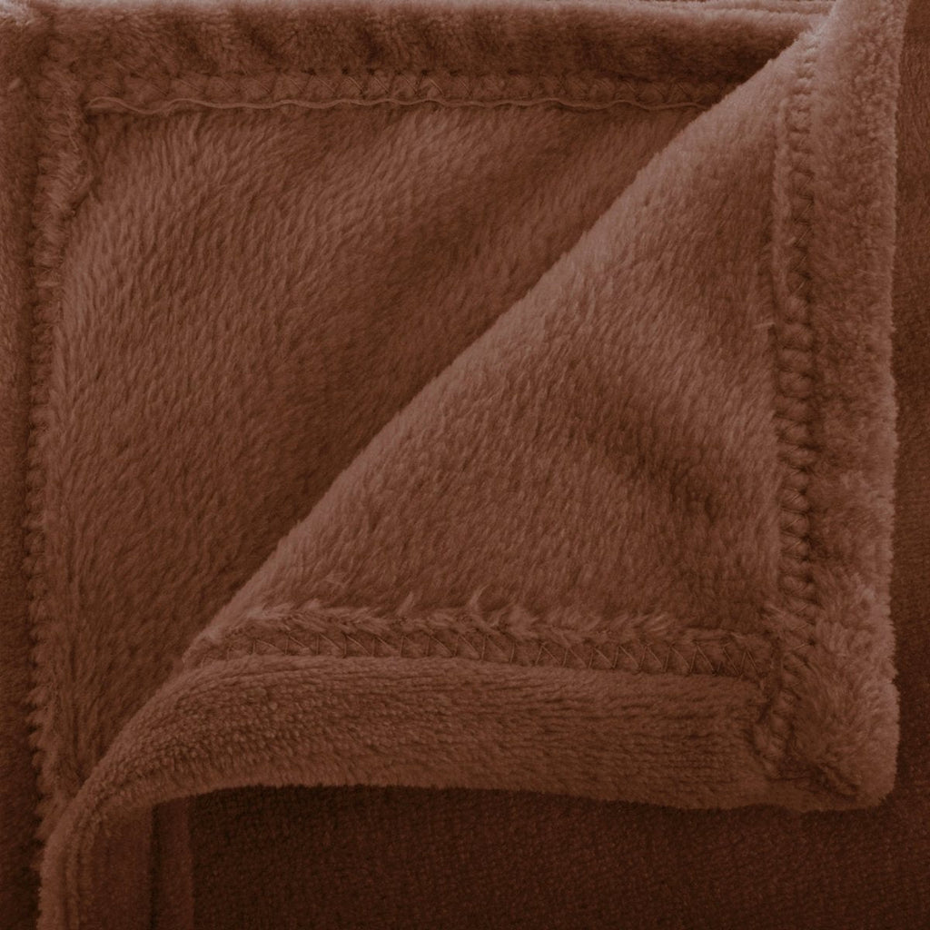 Atmosphera fleece plaid 180 x 230 cm, bruin (3)