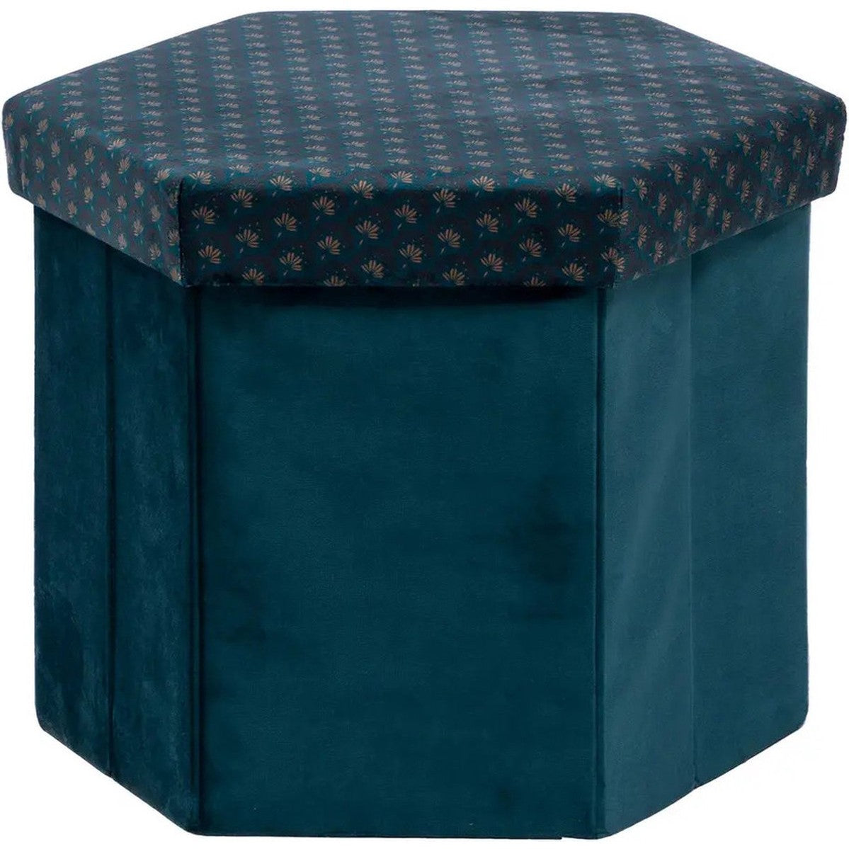 Atmosphera poef Jiling opvouwbaar, saffierblauw, 40 x 38 cm