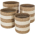 Atmosphera ronde jute opbergmanden, set van 4