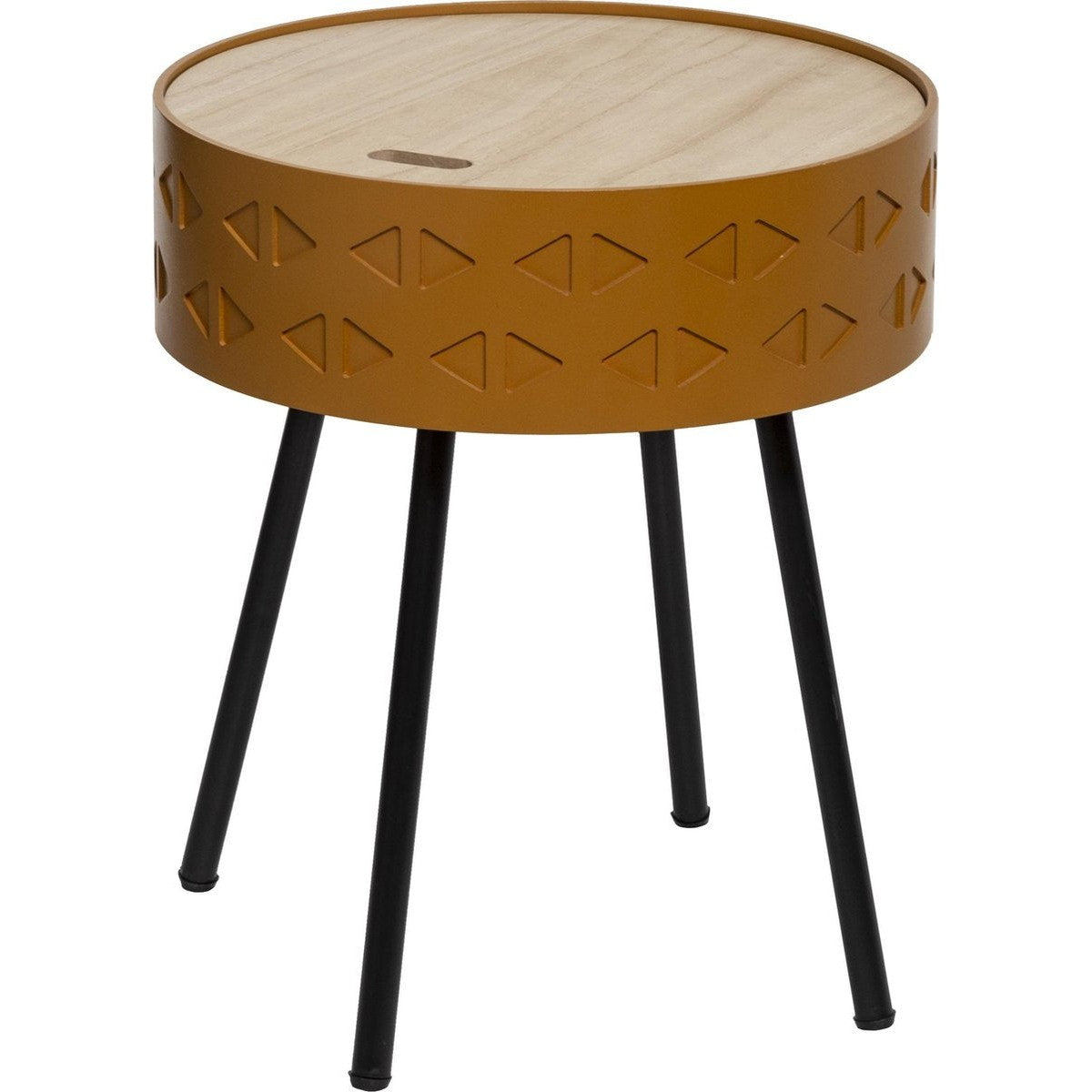 Atmosphera Scandinavische bijzettafel mosterd, Ø 38,5 cm