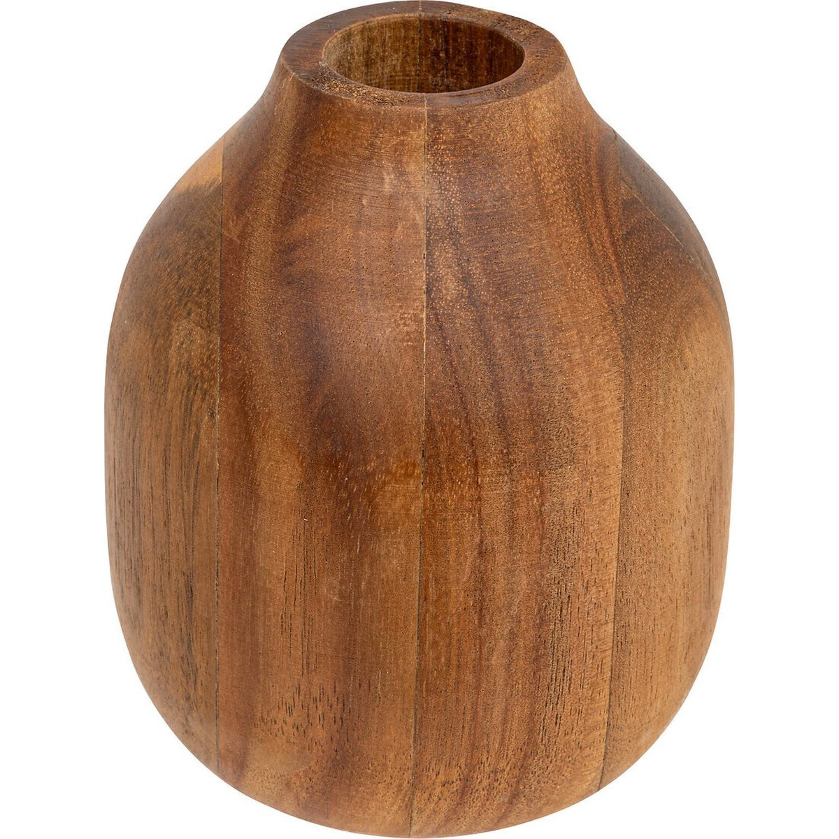 Atmosphera vaas Siera van acaciahout, Ø 10 x H 12 cm, bruin