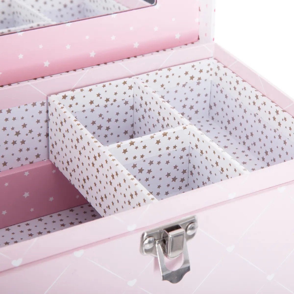 Atmosphera Kids sieradenkistje Pink Romance met spiegel, roze (3)