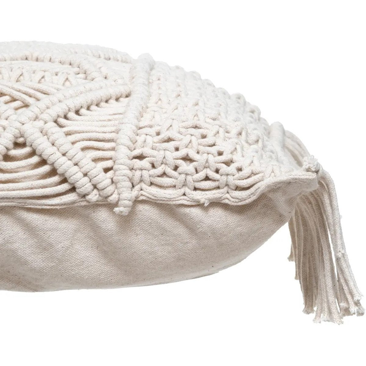 Atmosphera macramé sierkussens Ibiza ivoor, set van 2, 30 x 50 cm (5)