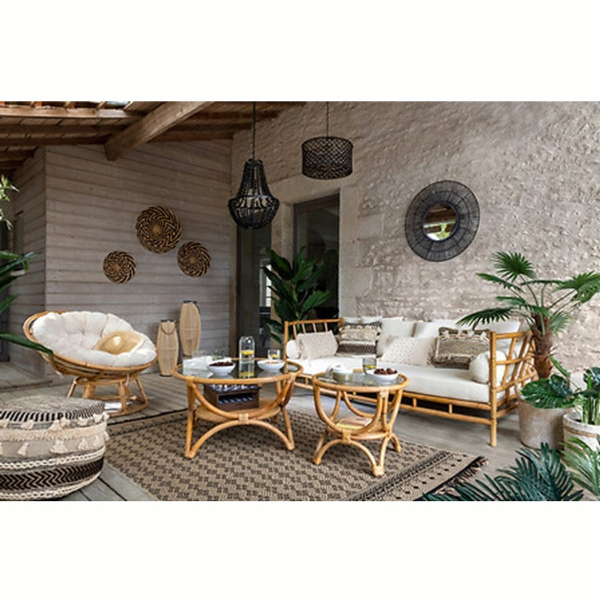 Atmosphera macramé sierkussens Ibiza ivoor, set van 2, 30 x 50 cm (9)