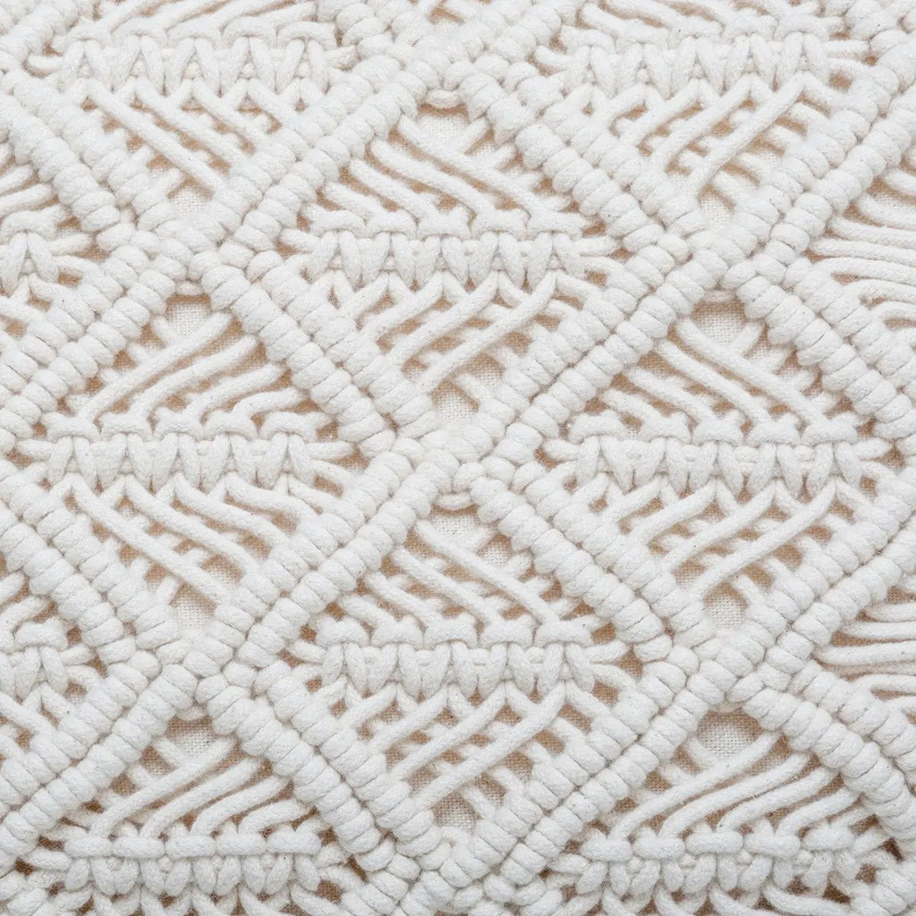 Atmosphera macramé sierkussens Ibiza ivoor, set van 2, 30 x 50 cm (3)