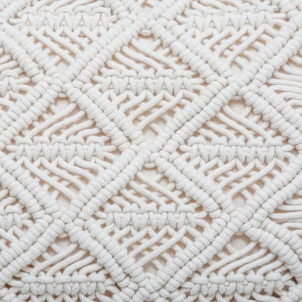 Atmosphera macramé sierkussens Ibiza ivoor, set van 2, 30 x 50 cm (3)