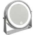 Atmosphera LED-spiegel chroom, Ø 19 cm