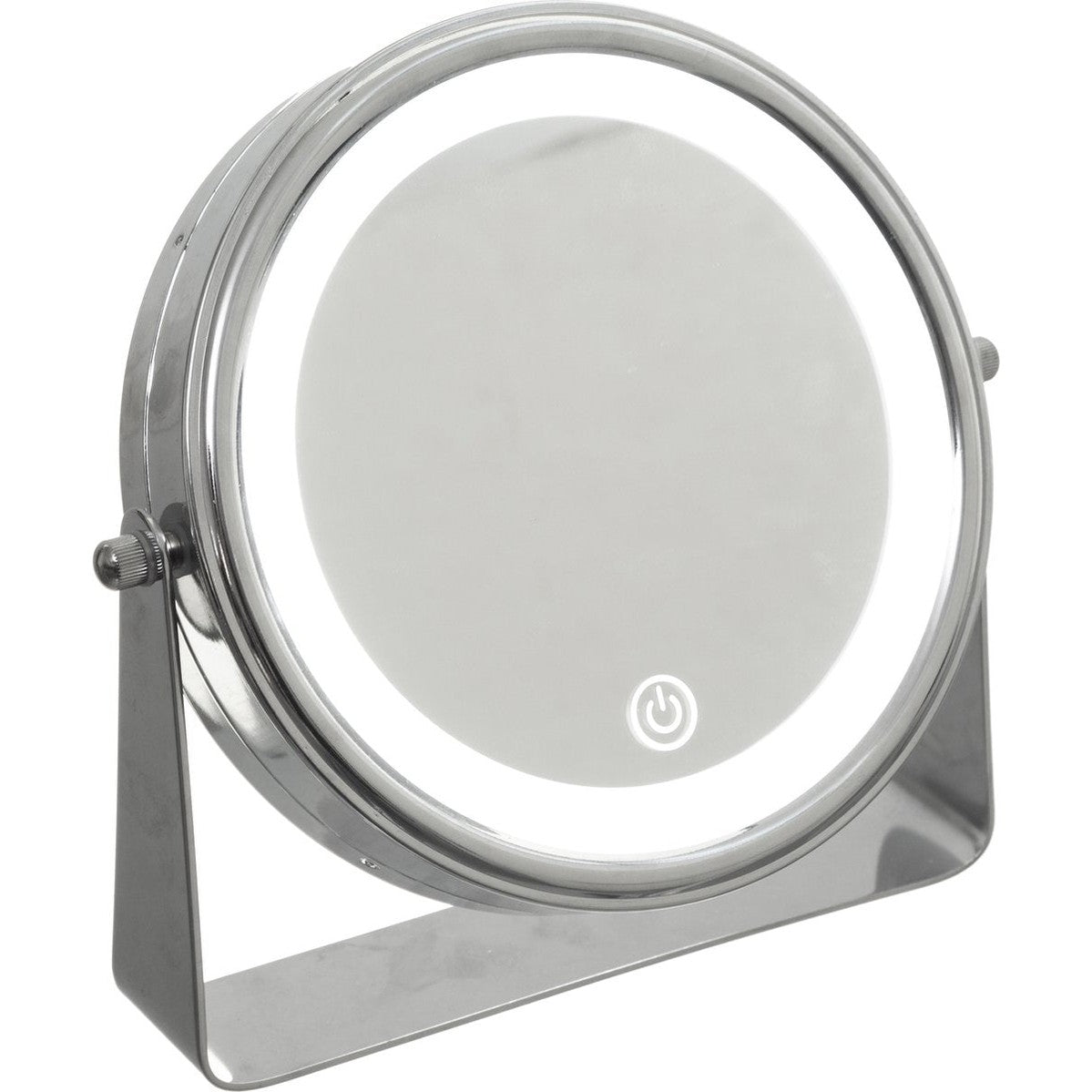 Atmosphera LED-spiegel chroom, Ø 19 cm