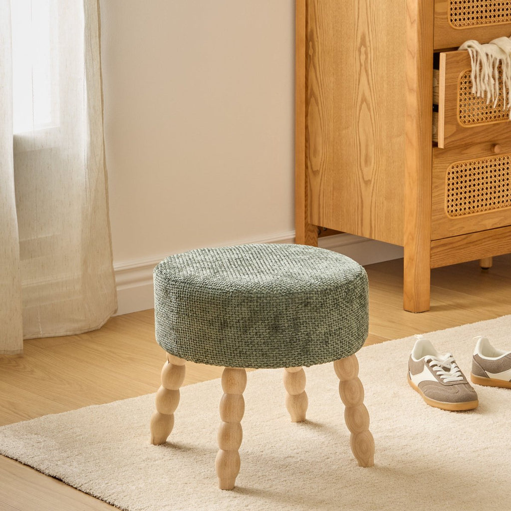 Atmosphera Spolo velvet poef, 38 x 39 cm, groen