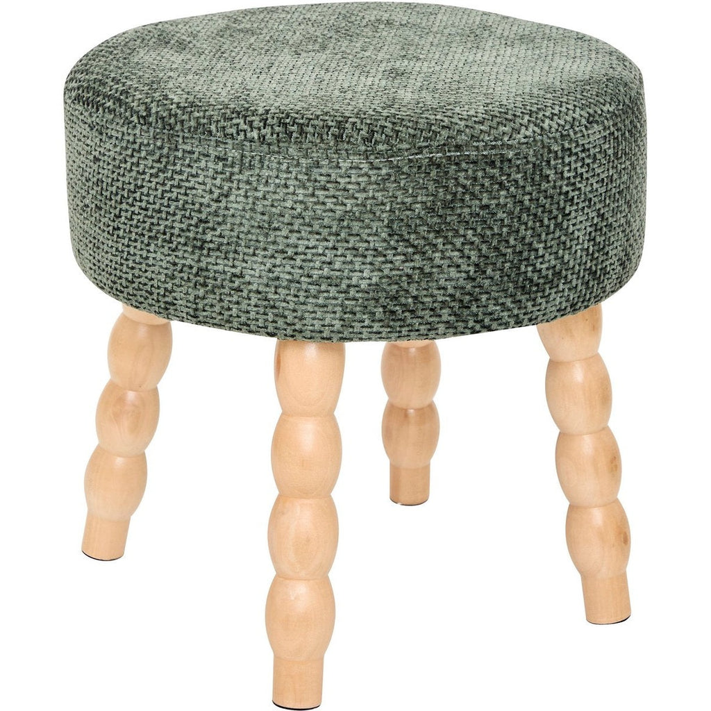 Atmosphera Spolo velvet poef, 38 x 39 cm, groen (2)