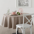 Atmosphera rond tafelkleed beige, Ø 180 cm, polyester