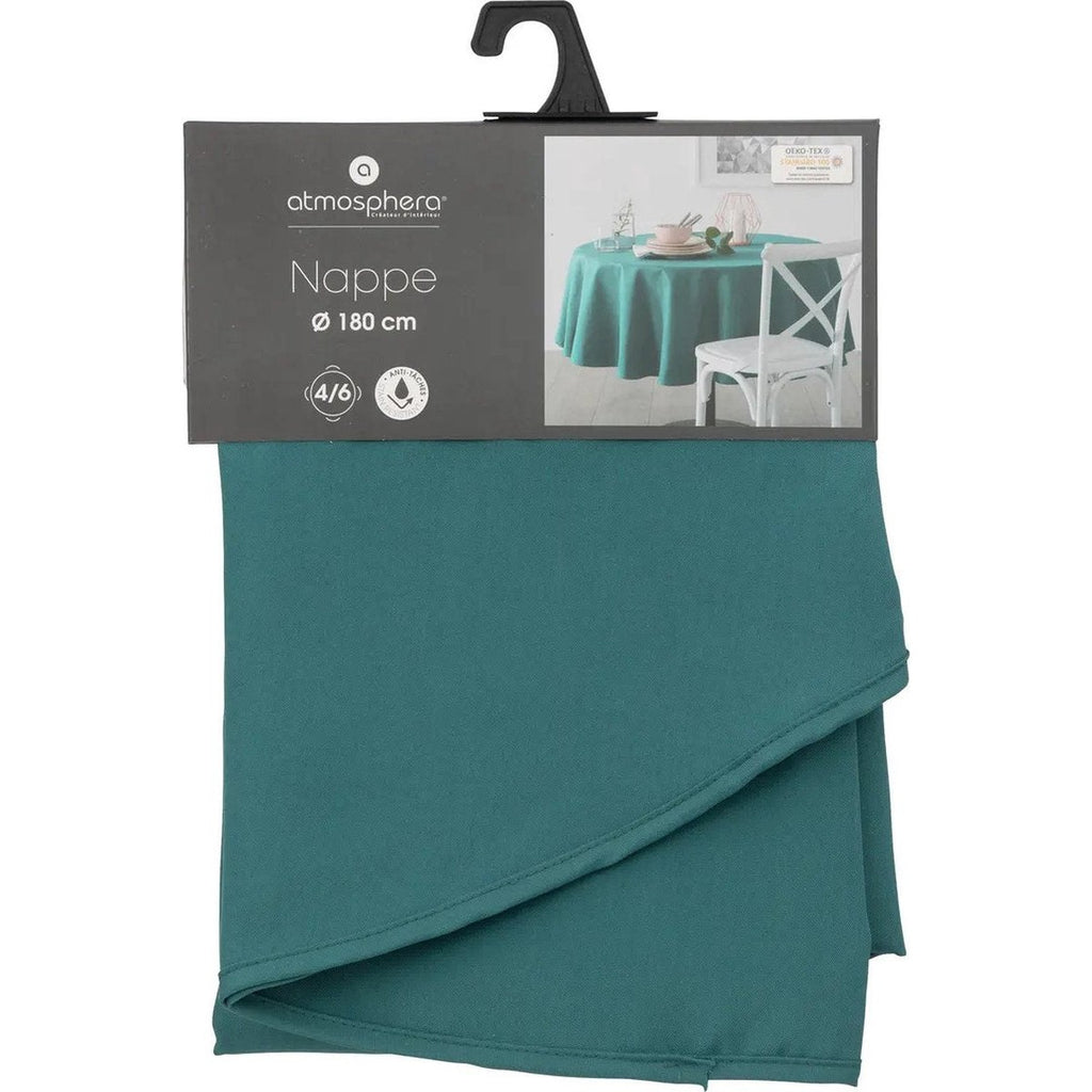 Atmosphera rond tafelkleed 180 cm, petrolblauw, polyester