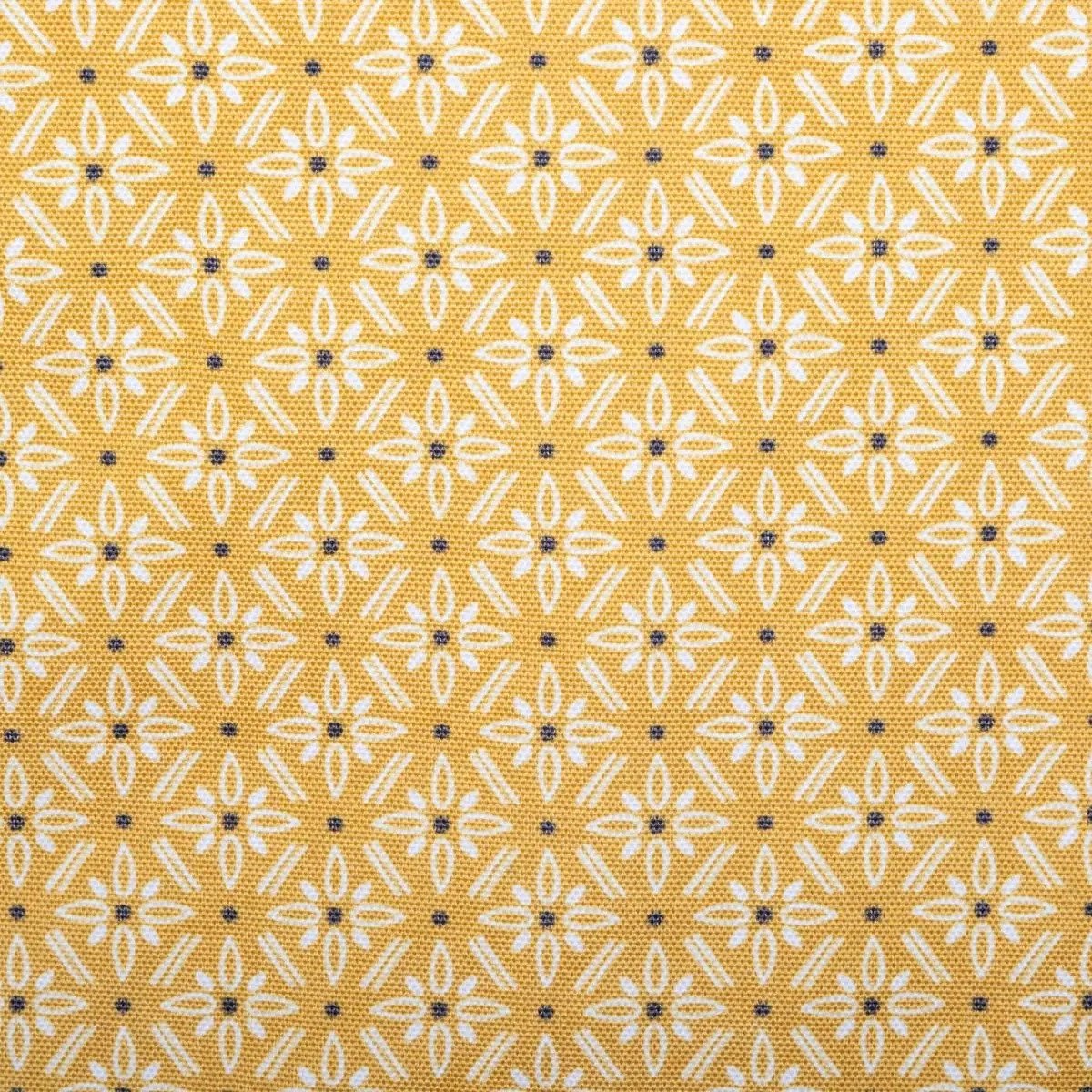Atmosphera tafelkleed geel met print, polyester, 240 x 140 cm