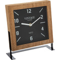 Atmosphera tafelklok Swiss op standaard, bruin en zwart, Ø 20 cm