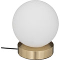 Atmosphera tafellamp Dris, wit en goud, Ø 15 x 17 cm, E14