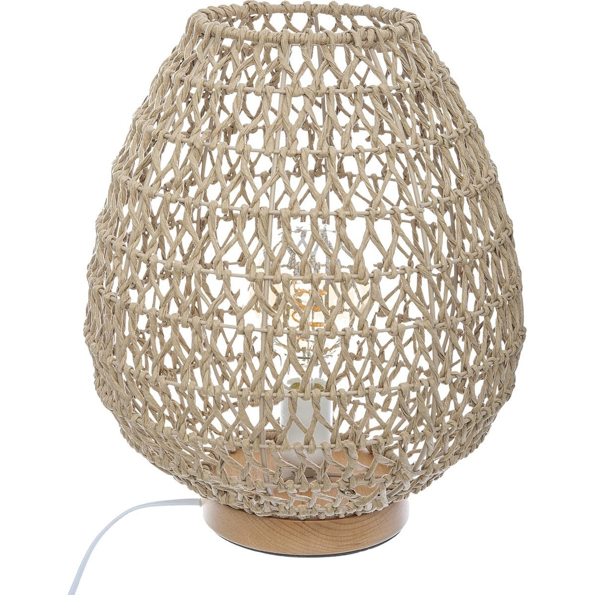 Atmosphera tafellamp Etel, beige, Ø 30,5 x 35,5 cm