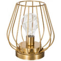Atmosphera tafellamp goud met LED, op batterij