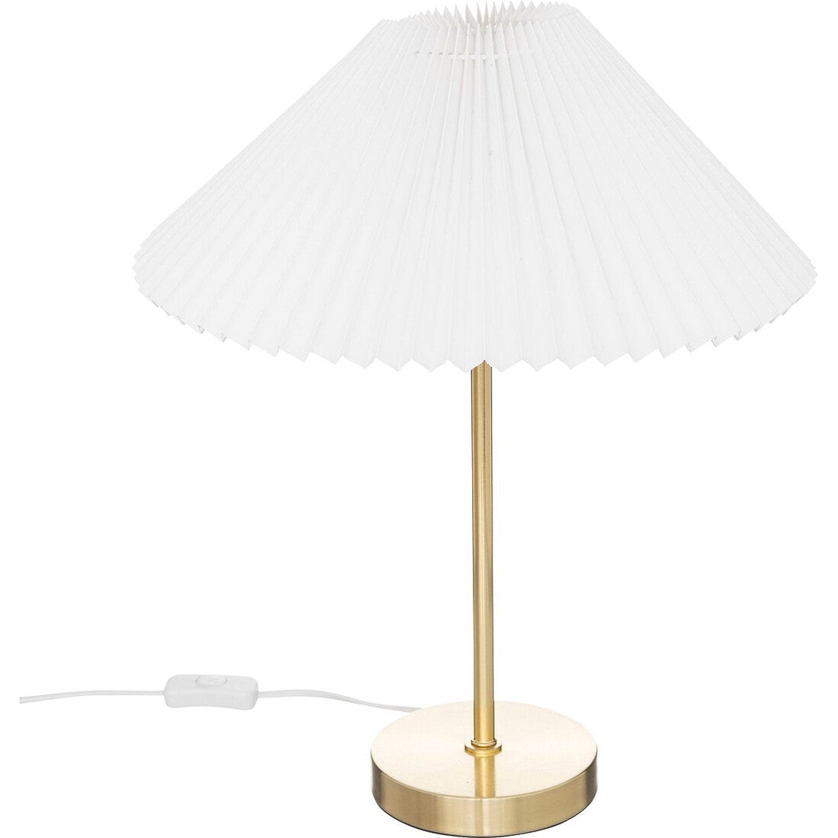 Atmosphera tafellamp Jiling Ø 37 x H 47 cm, wit en goud