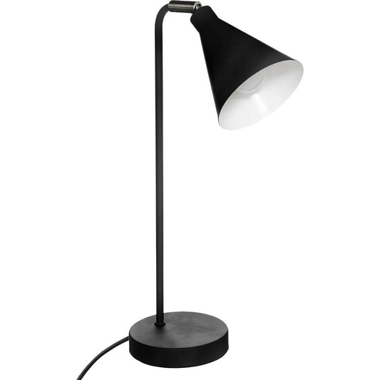 Atmosphera Tafellamp/bureaulampje Arena - metaal - zwart - H45 cm - Leeslampje