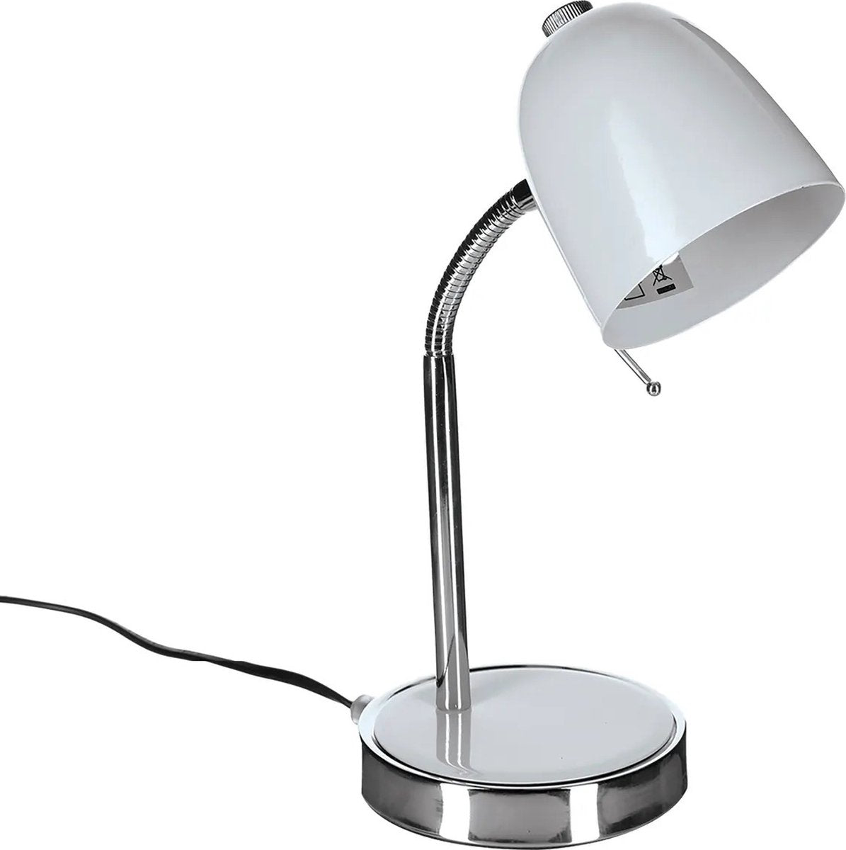 Atmosphera tafellamp Design Light, wit en zilver, H 35 cm