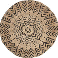 Atmosphera rond jute vloerkleed met grafische patronen, Ø 120 cm
