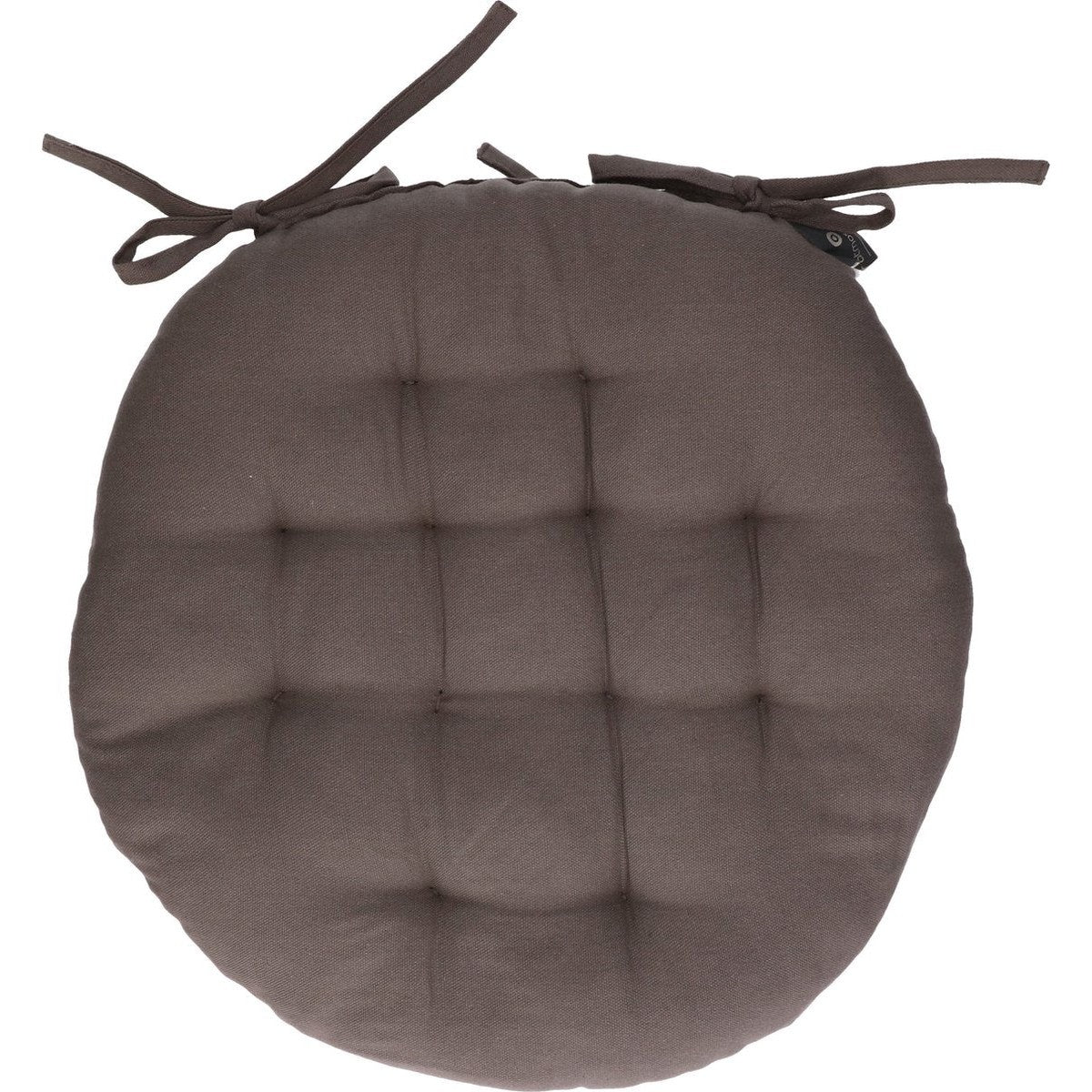 Atmosphera tuinstoelkussen rond donkergrijs, katoen, 38 cm
