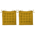 Atmosphera tuinstoelkussens okergeel, set van 4, 38 x 6 cm