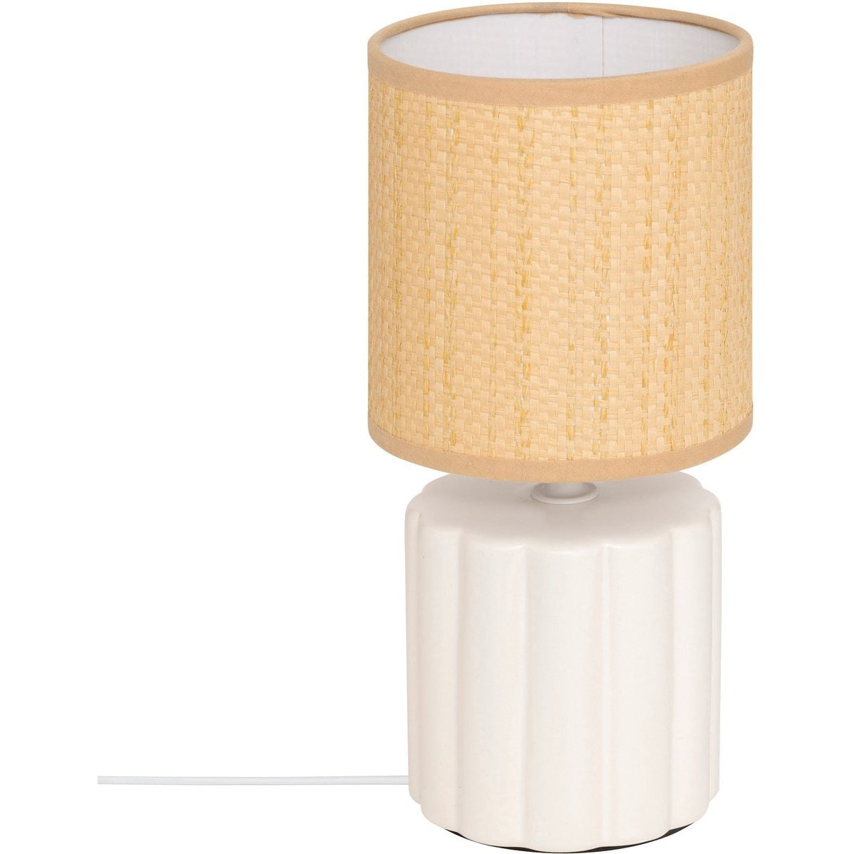 Atmosphera Tylia tafellamp, 13 x 26 cm, beige en wit