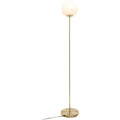 Atmosphera vloerlamp met glazen bal, goud, 131 cm hoog