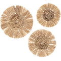 Atmosphera wanddecoratie raffia, set van 3 (25, 30 en 36 cm)