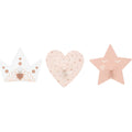 Atmosphera wandhaken kinderkamer, roze, 3 stuks