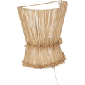 Atmosphera wandlamp Loa van raffia, naturel, Ø 30 cm