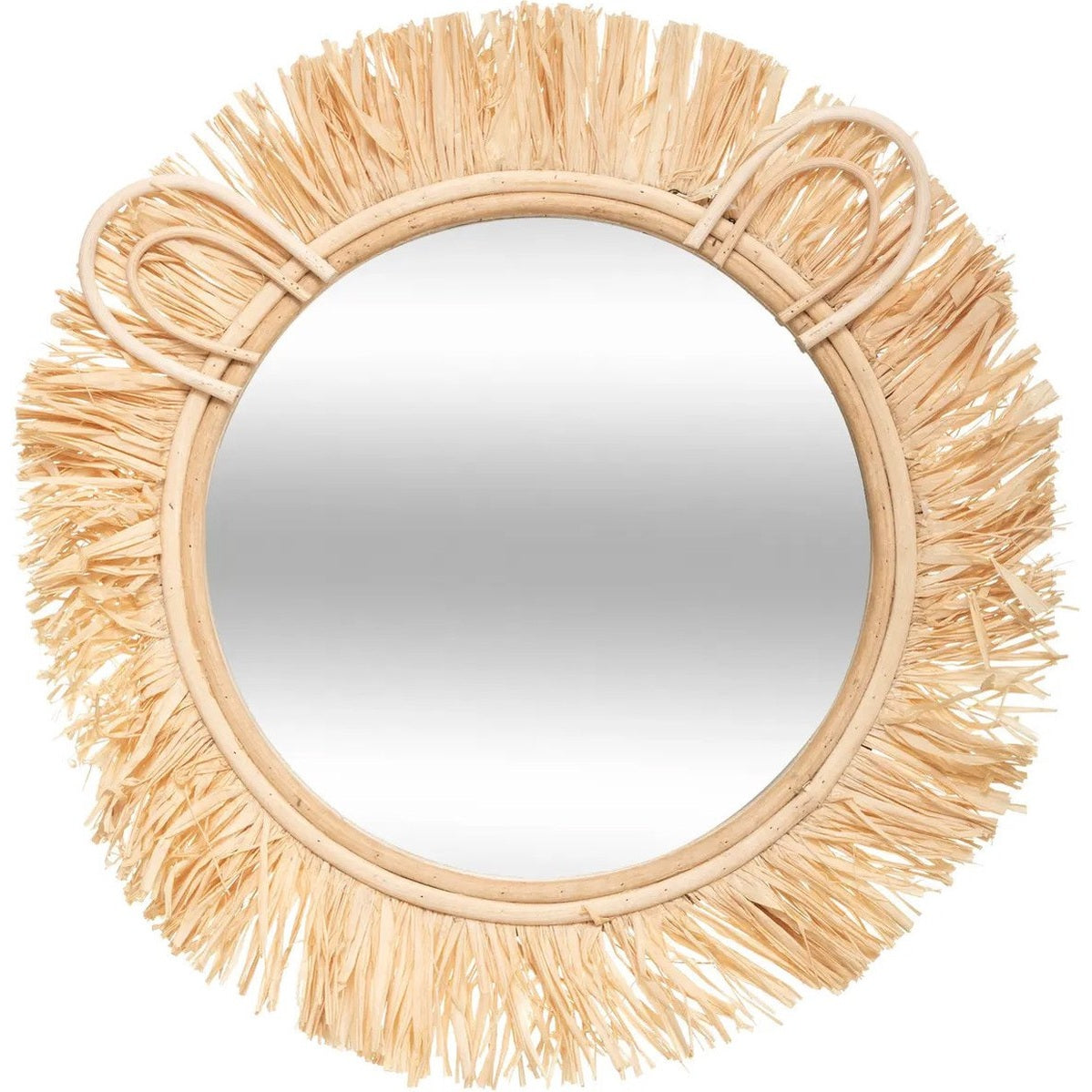 Atmosphera wandspiegel Safari, rotan, Ø 38 cm
