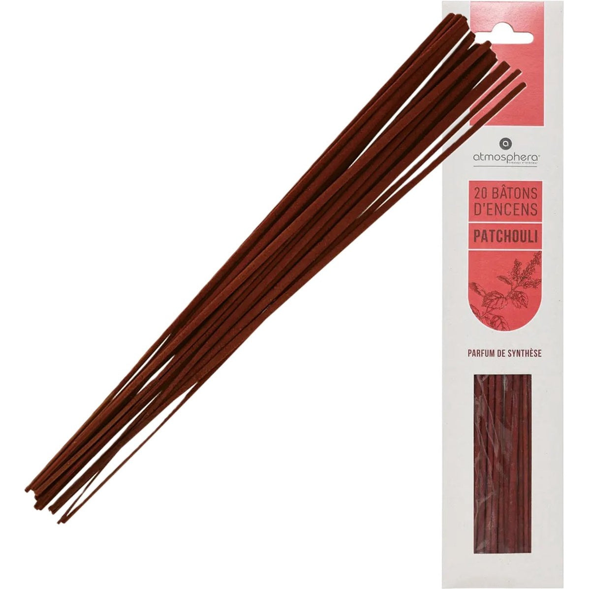 Atmosphera wierookstokjes patchoeli, 20 stuks, 25 cm