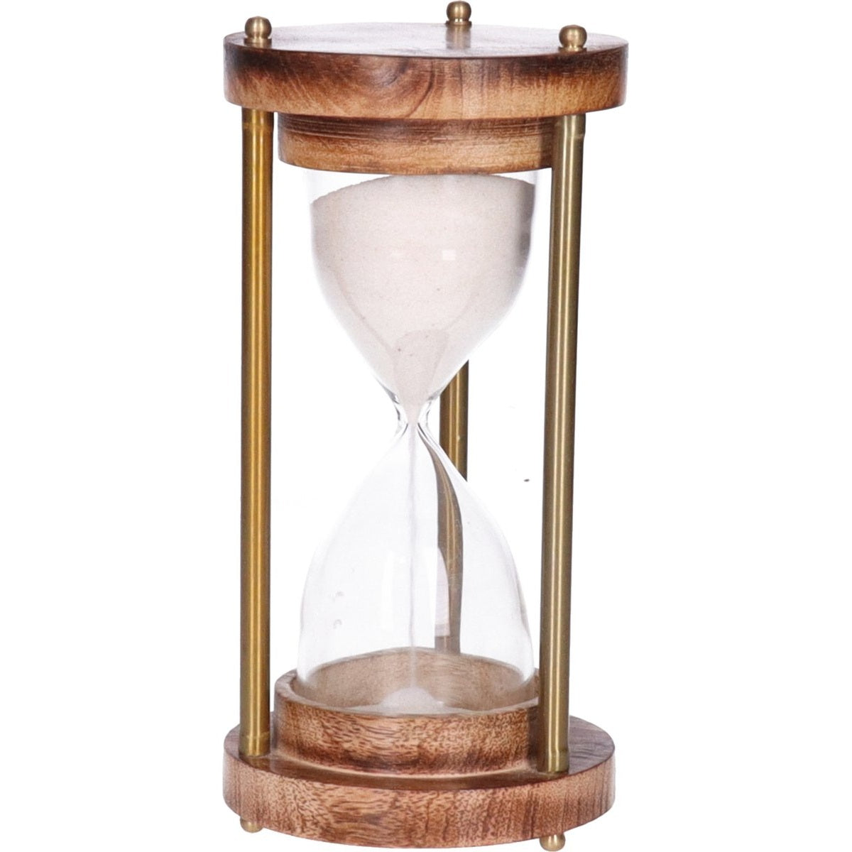 Atmosphera zandloper cilinder met wit zand, 3,5 minuten, 16 cm