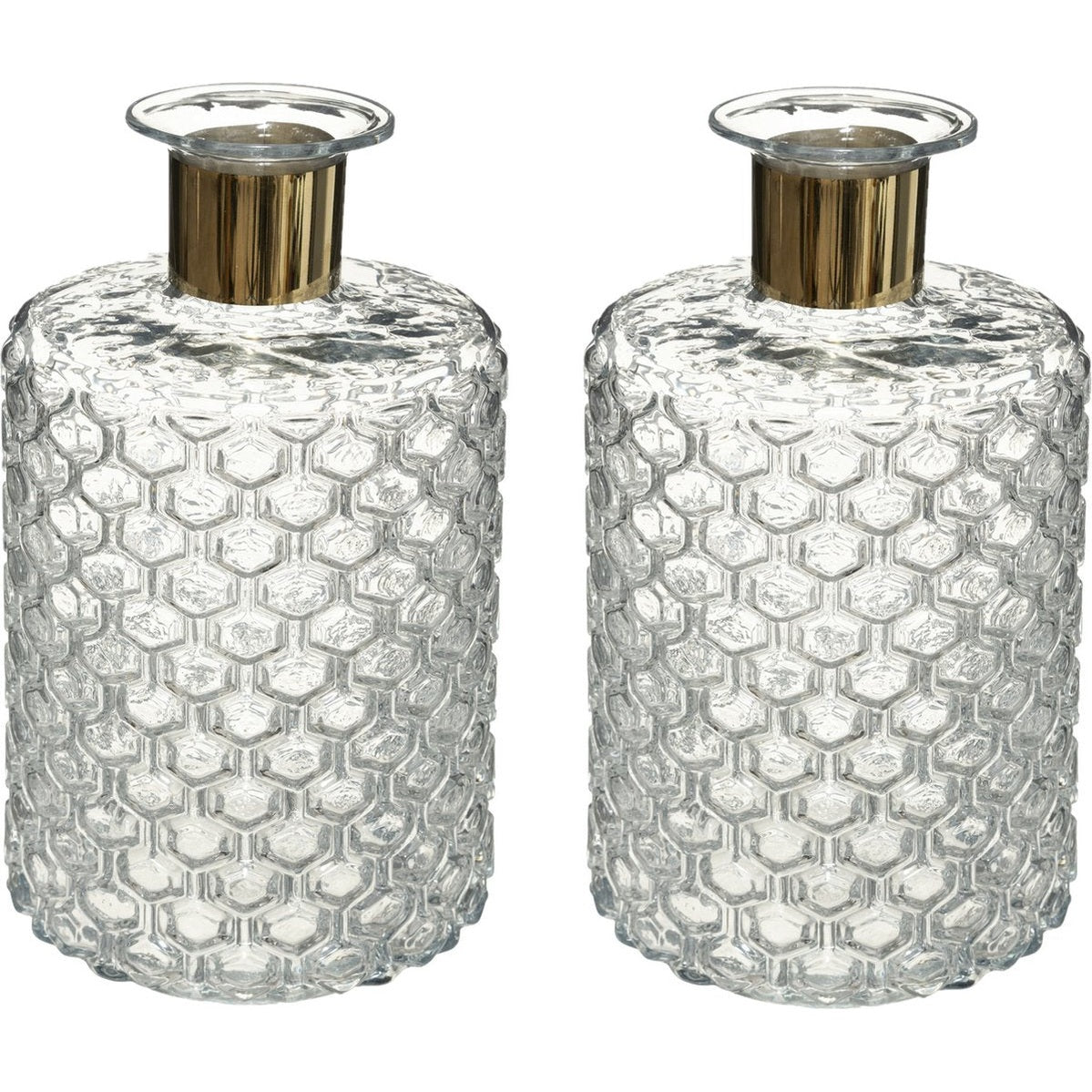 Atmosphera bloemenvazen Elegance, set van 2, H 26 cm