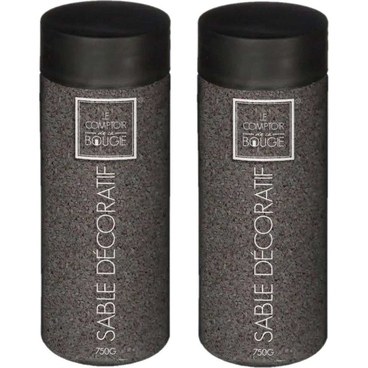 Atmosphera decoratiezand zwart, 750 g, set van 2